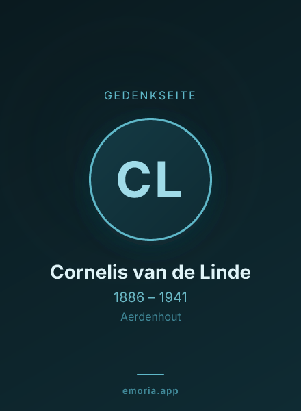 Gedenkportrait von Cornelis van de Linde