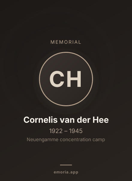 Memorial portrait of Cornelis van der Hee