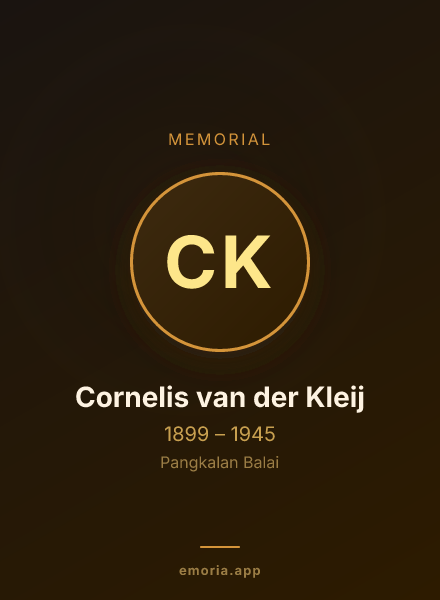 Memorial portrait of Cornelis van der Kleij