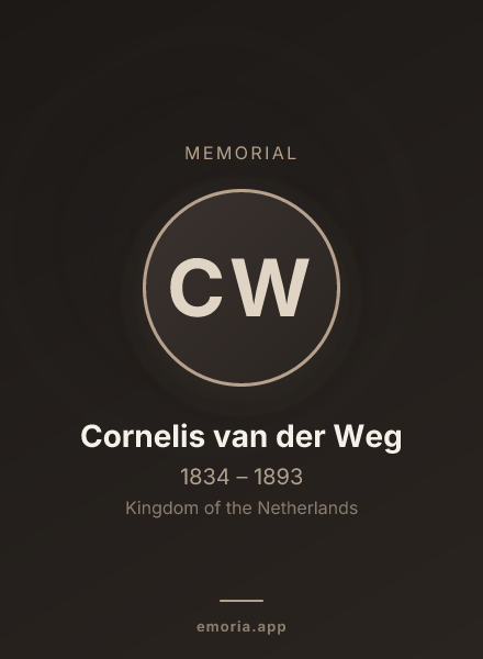 Memorial portrait of Cornelis van der Weg