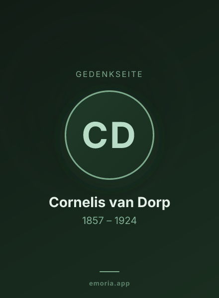 Gedenkportrait von Cornelis van Dorp