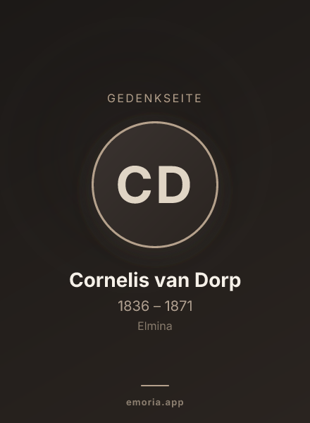 Gedenkportrait von Cornelis van Dorp