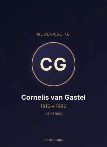 Gedenkportrait von Cornelis van Gastel