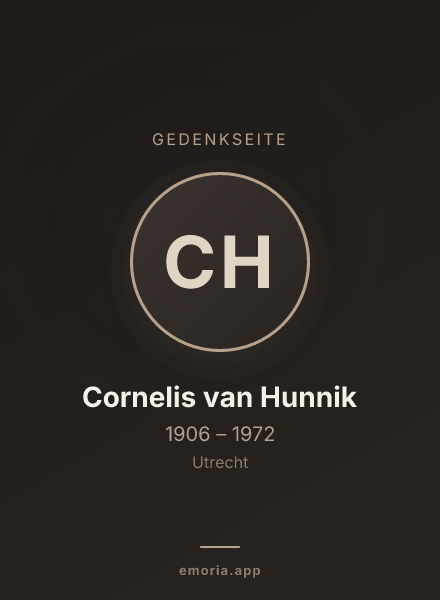 Gedenkportrait von Cornelis van Hunnik
