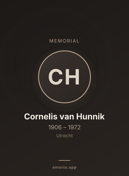 Memorial portrait of Cornelis van Hunnik