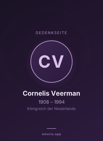 Gedenkportrait von Cornelis Veerman