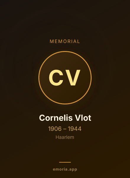 Memorial portrait of Cornelis Vlot