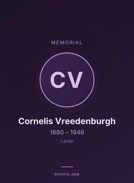 Memorial portrait of Cornelis Vreedenburgh