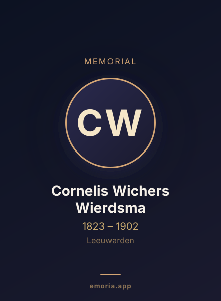 Memorial portrait of Cornelis Wichers Wierdsma