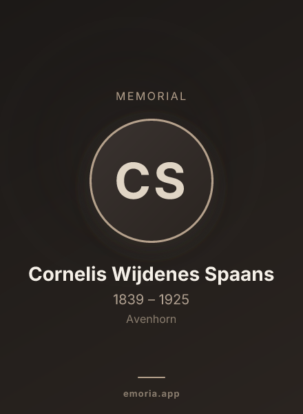 Memorial portrait of Cornelis Wijdenes Spaans