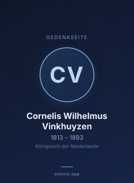 Gedenkportrait von Cornelis Wilhelmus Vinkhuyzen