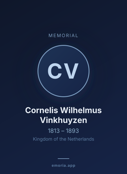 Memorial portrait of Cornelis Wilhelmus Vinkhuyzen
