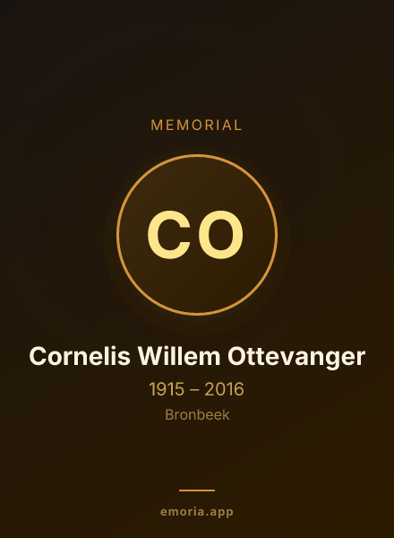Memorial portrait of Cornelis Willem Ottevanger