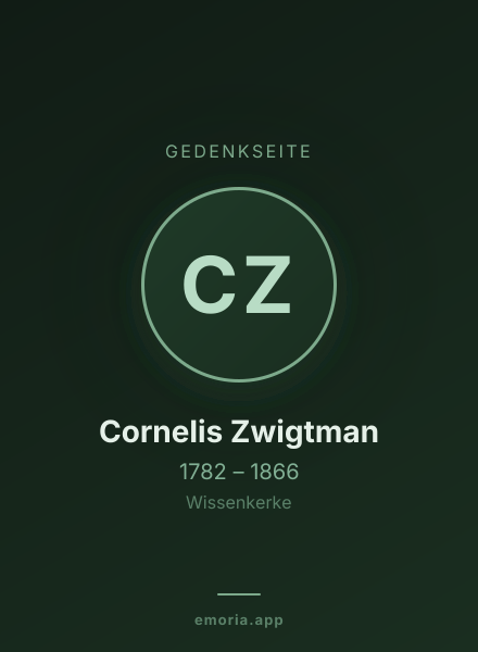 Gedenkportrait von Cornelis Zwigtman