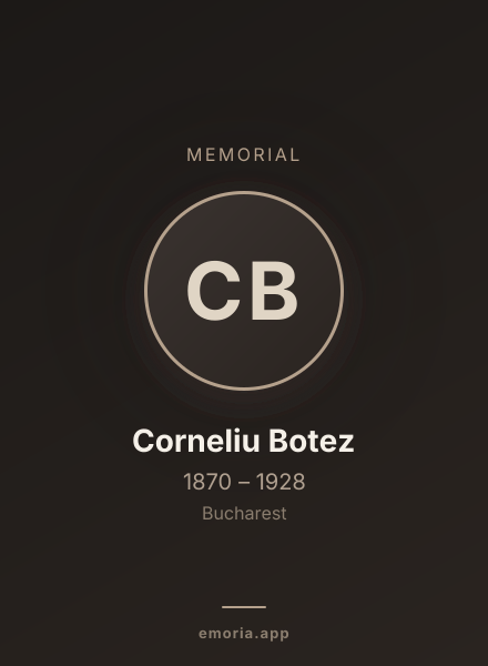 Memorial portrait of Corneliu Botez