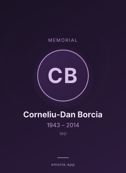 Memorial portrait of Corneliu-Dan Borcia