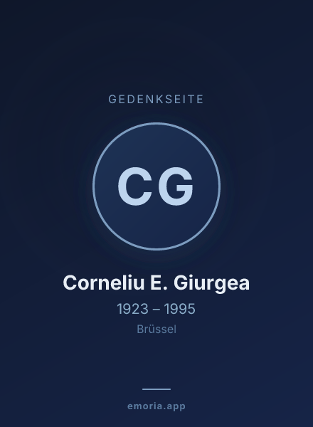Gedenkportrait von Corneliu E. Giurgea