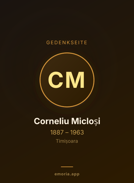 Gedenkportrait von Corneliu Micloși