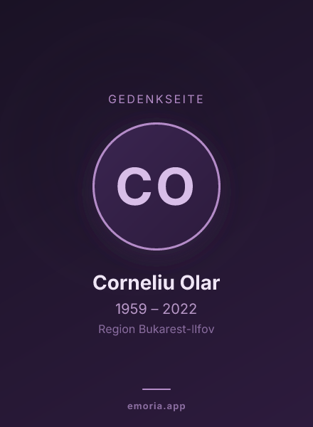Gedenkportrait von Corneliu Olar