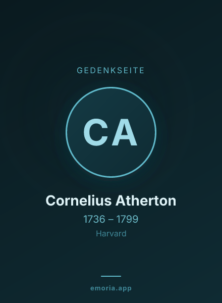 Gedenkportrait von Cornelius Atherton
