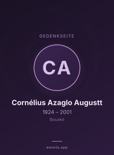 Gedenkportrait von Cornélius Azaglo Augustt