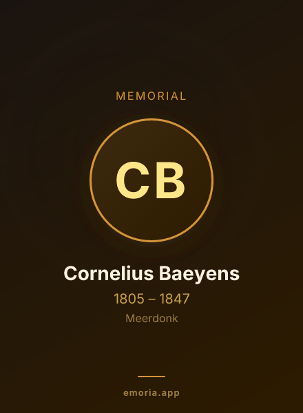 Memorial portrait of Cornelius Baeyens