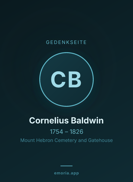 Gedenkportrait von Cornelius Baldwin