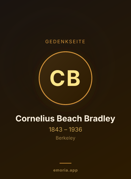 Gedenkportrait von Cornelius Beach Bradley