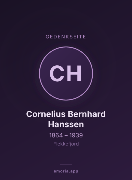 Gedenkportrait von Cornelius Bernhard Hanssen