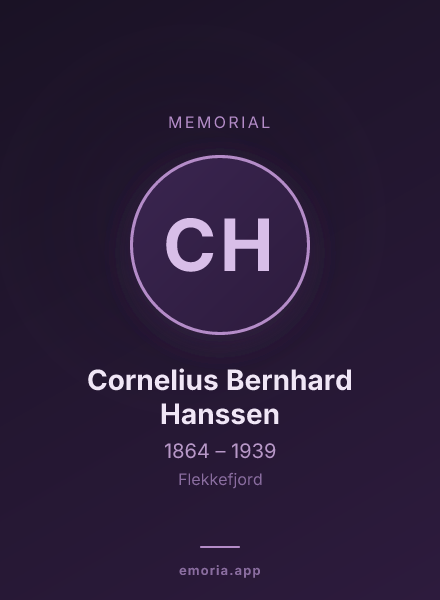 Memorial portrait of Cornelius Bernhard Hanssen