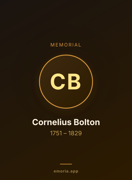 Memorial portrait of Cornelius Bolton