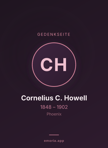 Gedenkportrait von Cornelius C. Howell