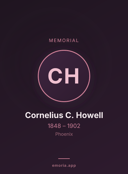 Memorial portrait of Cornelius C. Howell