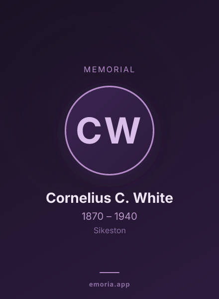 Memorial portrait of Cornelius C. White