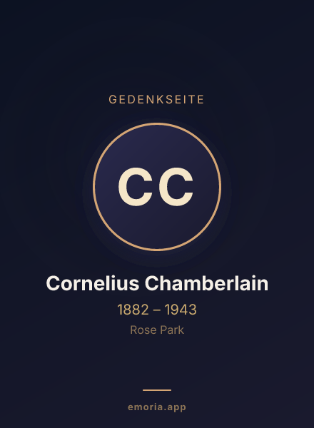 Gedenkportrait von Cornelius Chamberlain