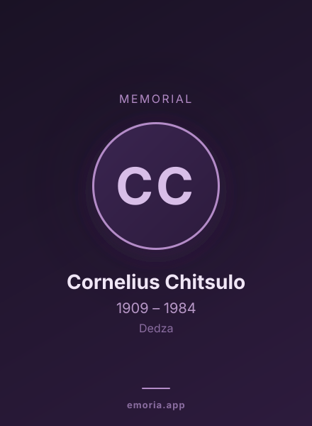 Memorial portrait of Cornelius Chitsulo
