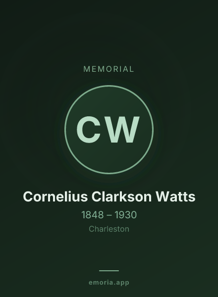 Memorial portrait of Cornelius Clarkson Watts