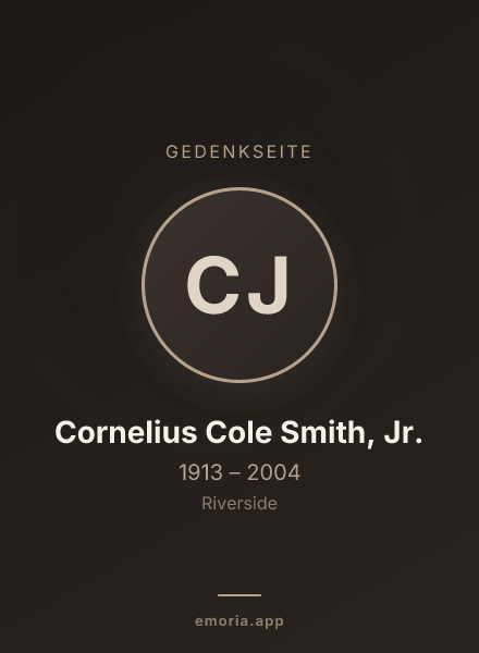 Gedenkportrait von Cornelius Cole Smith, Jr.