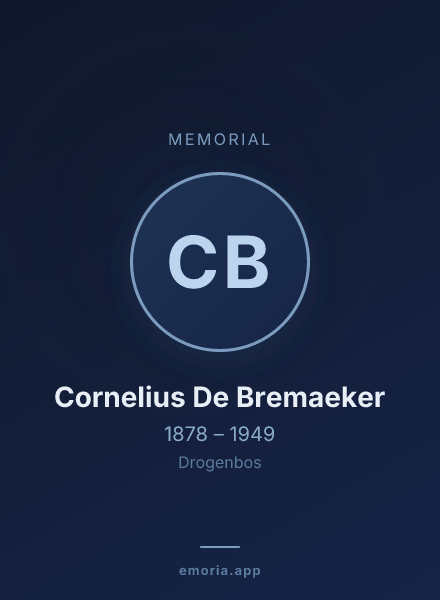 Memorial portrait of Cornelius De Bremaeker