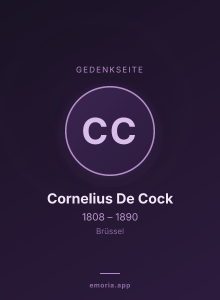 Gedenkportrait von Cornelius De Cock