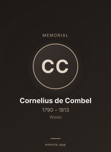 Memorial portrait of Cornelius de Combel