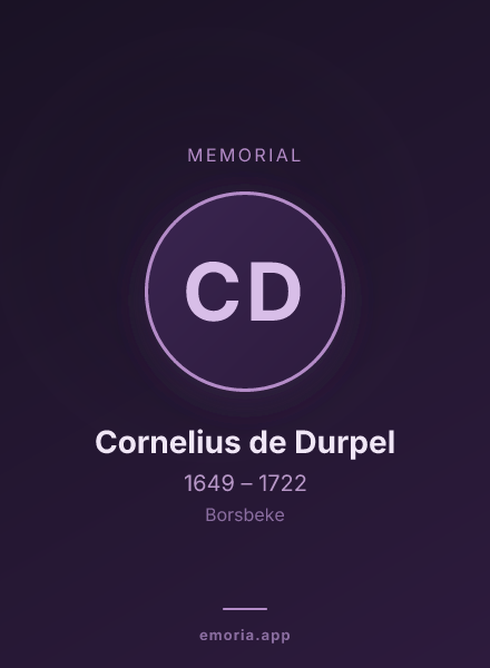 Memorial portrait of Cornelius de Durpel