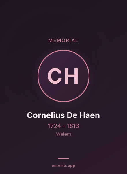 Memorial portrait of Cornelius De Haen