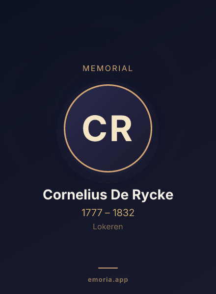 Memorial portrait of Cornelius De Rycke