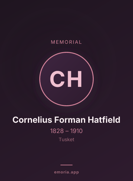 Memorial portrait of Cornelius Forman Hatfield