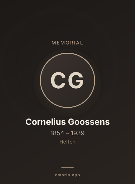 Memorial portrait of Cornelius Goossens