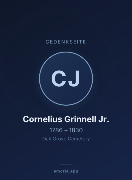 Gedenkportrait von Cornelius Grinnell Jr.