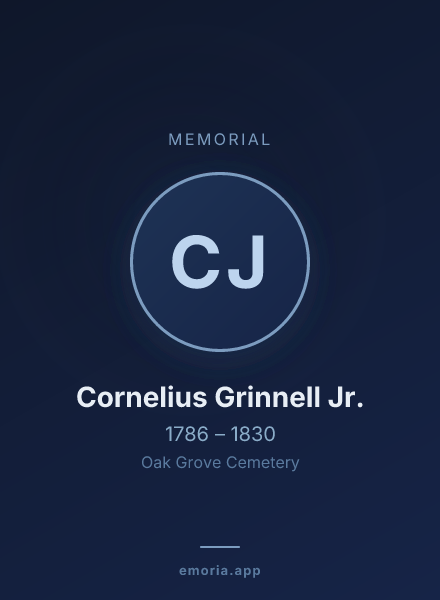 Memorial portrait of Cornelius Grinnell Jr.
