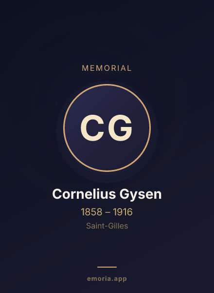 Memorial portrait of Cornelius Gysen