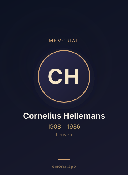Memorial portrait of Cornelius Hellemans